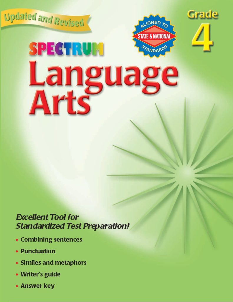 Rich Results on Google's SERP when searching for 'Spectrum Language Arts 4'